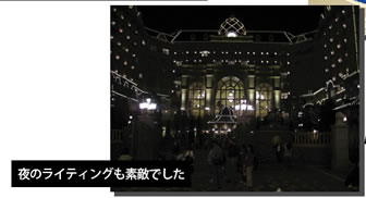 夜のライティングも素敵でした